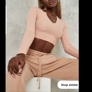 Blush Neck Crop Top Size 16